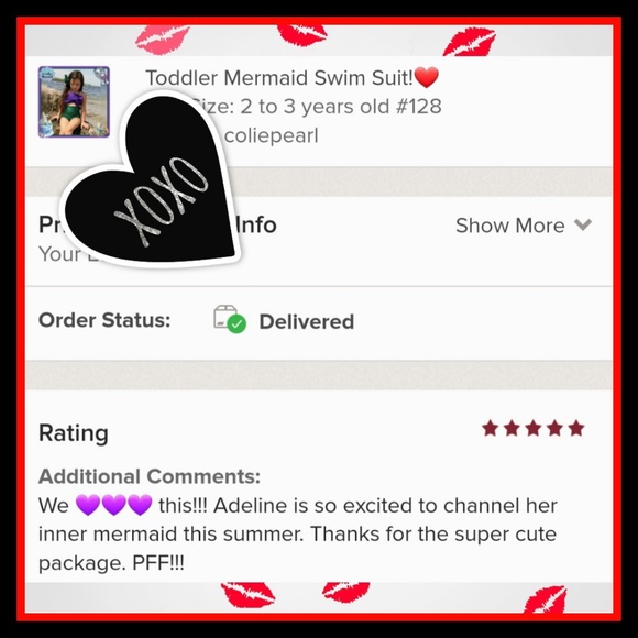 5⭐ Favorite! Toddler two-piece Mermaid Swimsuit! - Picture 3 of 7